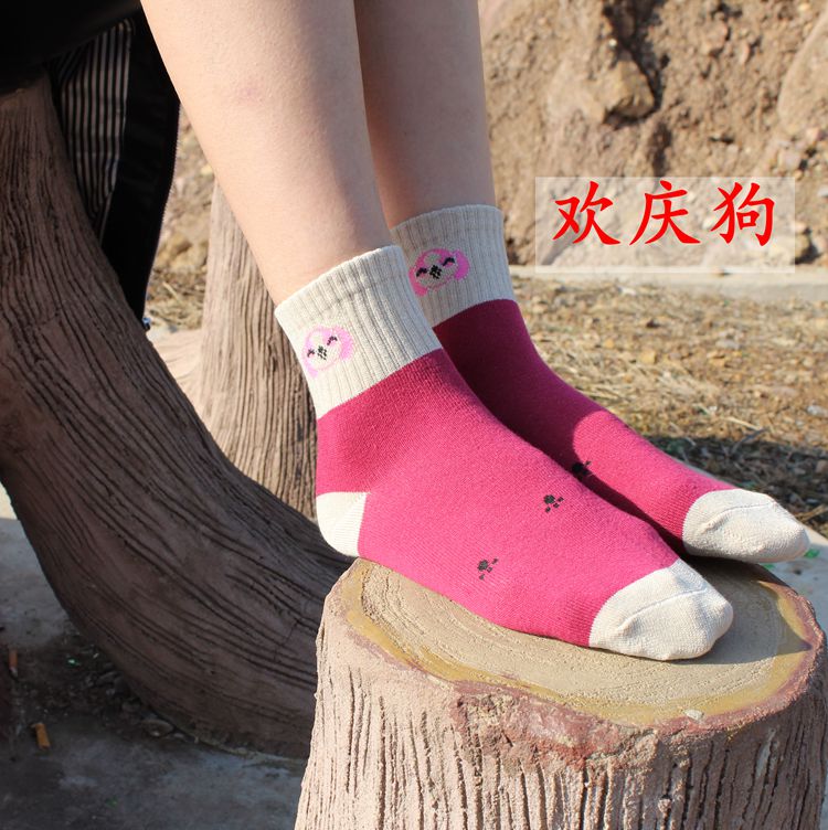 5 đôi vớ nữ mùa thu và mùa đông vớ cotton khử mùi Phiên bản Hàn Quốc của những đôi tất nữ dễ thương vớ ống nông vớ vớ nữ vớ tất vớ nam nữ đẹp