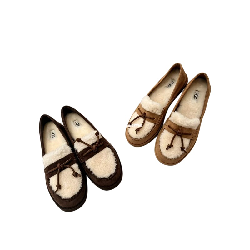 Ugg's New Autumn Style Women's Fashionable and Comfortable Round-Toe Flat-Soled Slip-On Loafers 1182151