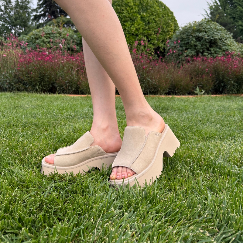 Authentic Ugg Summer Women's Fashion Wedge Thick-Soled Leather Slippers 1167476 Authentic Ugg Summer Women's Fashion Wedge Thick-Soled Leather Slippers 1167476