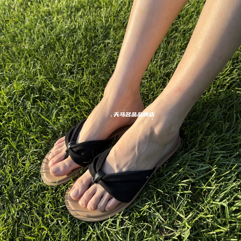 Authentic Ugg Spring/Summer Women's Bow-Knot Leather Flip-Flops 1158056 Authentic Ugg Spring/Summer Women's Bow-Knot Leather Flip-Flops 1158056