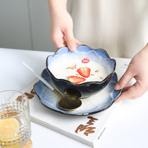 Yuquan Qinglian salad bowl fruit plate Nordic ins creative modern living room coffee table snack plate fruit basin plate home