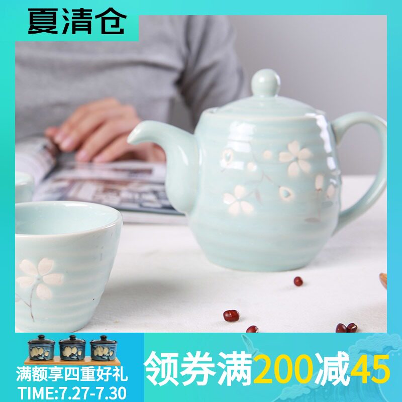 (Yuquan)Cherry Blossom Story Japanese tea set Home office Ceramic teapot Teacup creative hand-painted