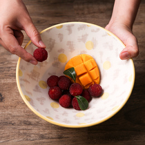 Yuquan Slide - yang Chinese ceramic eats noodle bowl soup bowl - bowl salad bowl with simple hand - painted household eating noodles