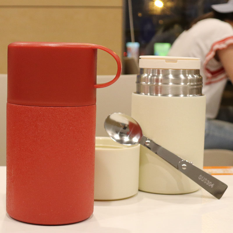 Mobile braised beaker male and female braised congee stainless steel vacuum insulated barrel high pot student with rice braising kettle insulated lunch box