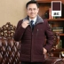 Áo thun cotton nam trung niên và áo nhung dày cổ áo cotton bố mùa đông không thấm nước áo khoác cotton size lớn 2018 mới áo da lộn nam Bông