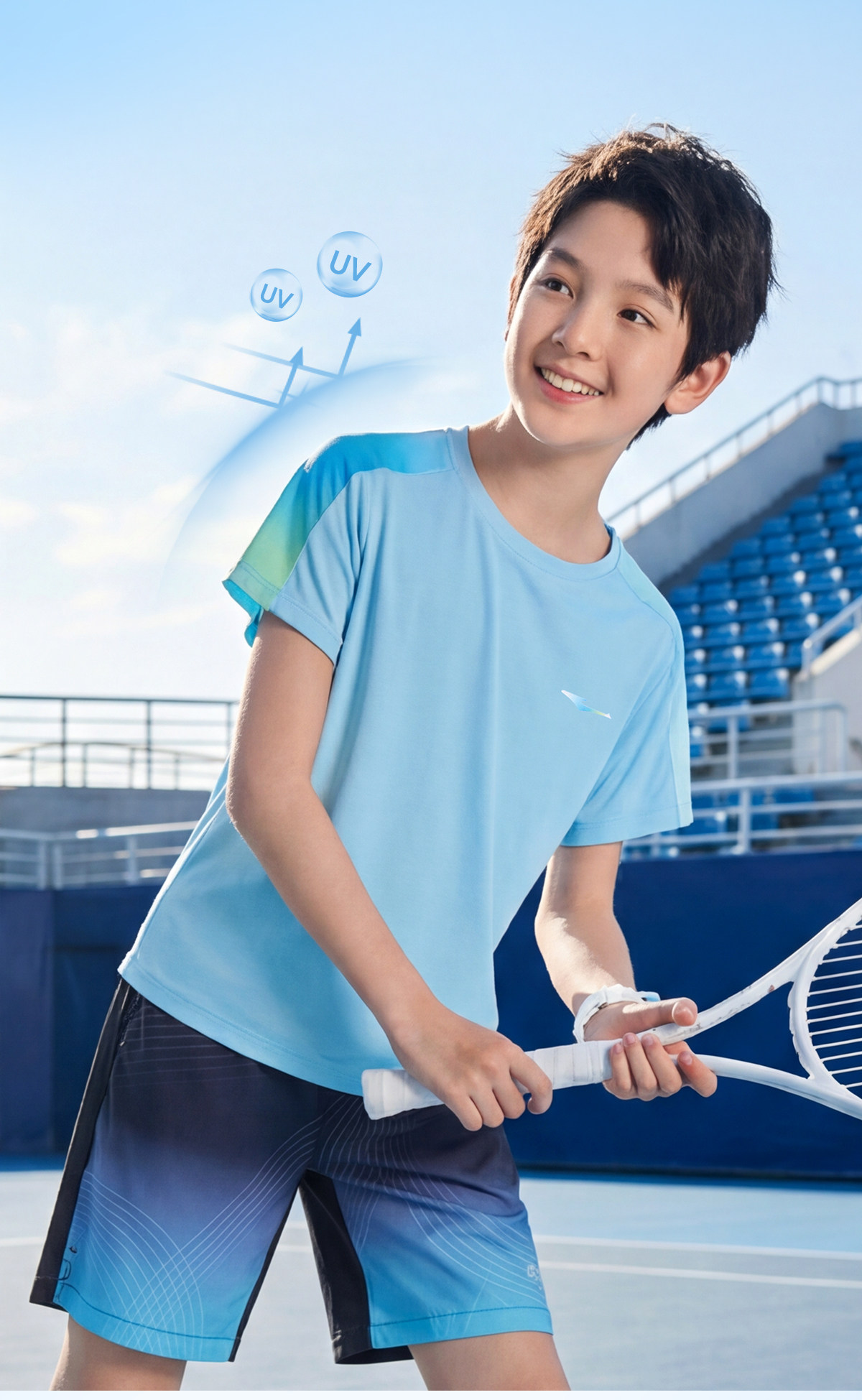 鸿星尔克童装儿童短袖T恤男童运动速干衣夏季新款青少年女童上衣 — 23