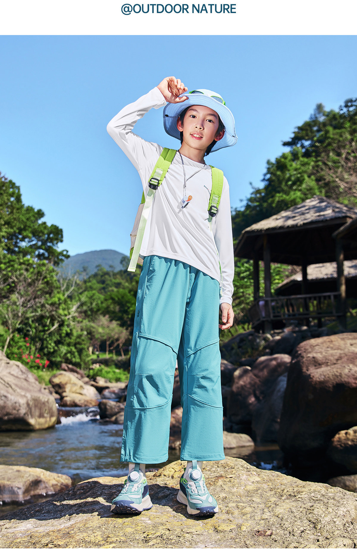 鸿星尔克童装儿童短袖T恤夏季男童长袖速干衣女童运动中大童夏装 — 58