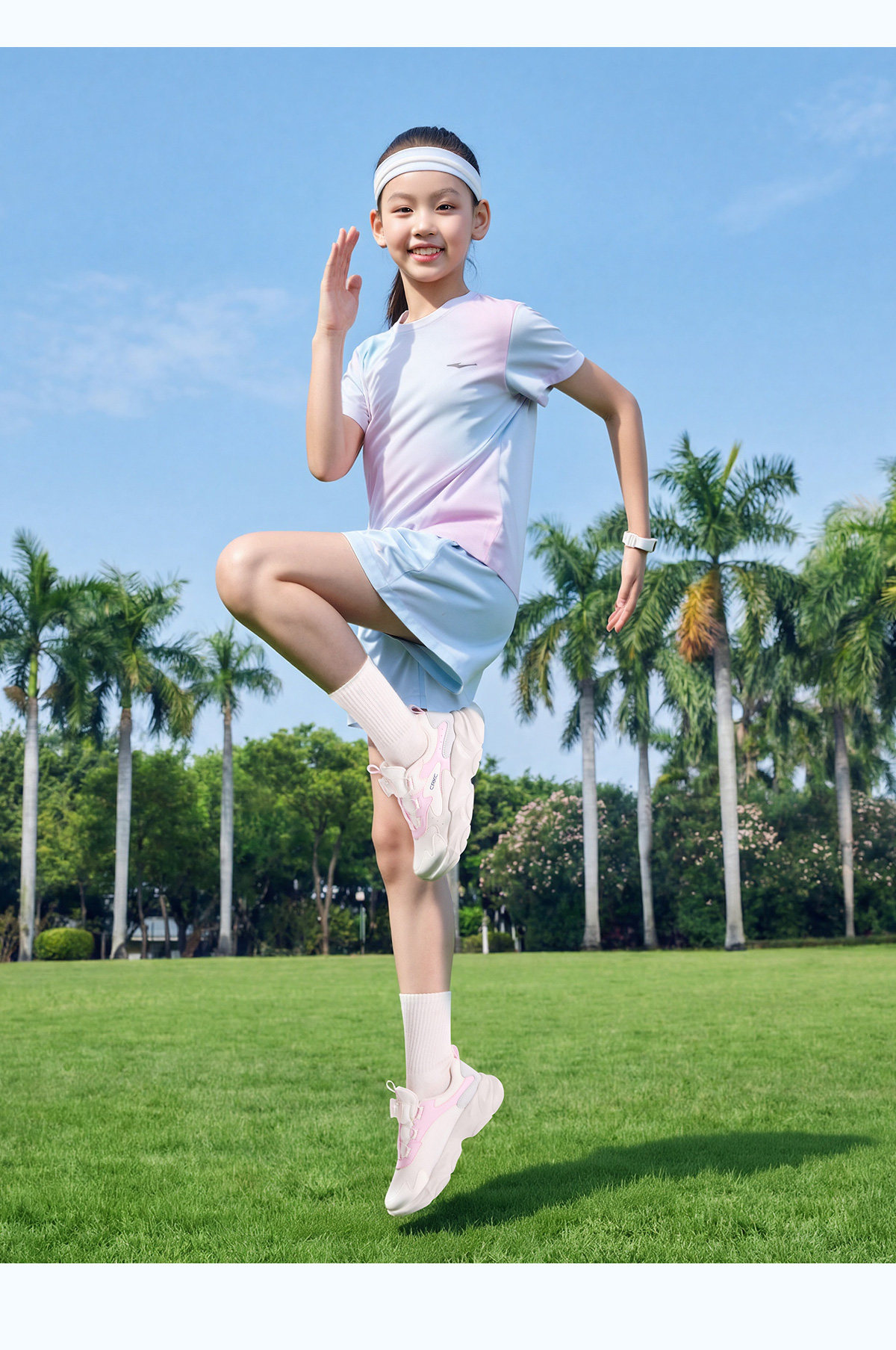 鸿星尔克童装儿童短袖T恤男童运动速干衣夏季新款青少年女童上衣 — 17