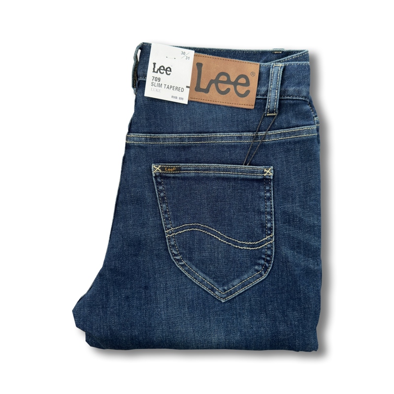 Lee New Product 709 Version Low-Waist Slim-Fit Dark Blue Men's Denim Trousers L117093Mkada