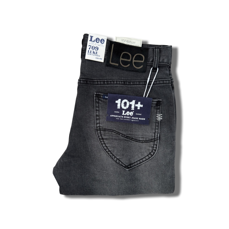 Lee Spring/Summer New Men's 101+ Black and Gray 709 Slim Fit Skinny Jeans L117095Dabla
