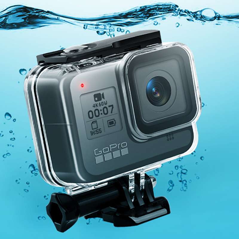 gopro8 waterproof shell red filter hero8black protective shell outer frame diving ski riding accessories