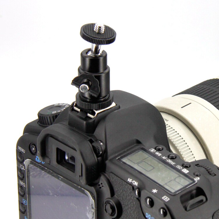 gopro single eye micro single eye camera metal hot boot universal tripod head 1 4 inch screw hole recording pen tripod accessory