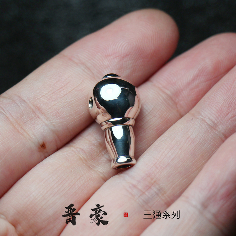 Submarine Three-Way Connector S925 Sterling Silver Buddha Head Three-Way Connector with Beads Accessories DIY Bracelet Old Leather Case Tibetan Style