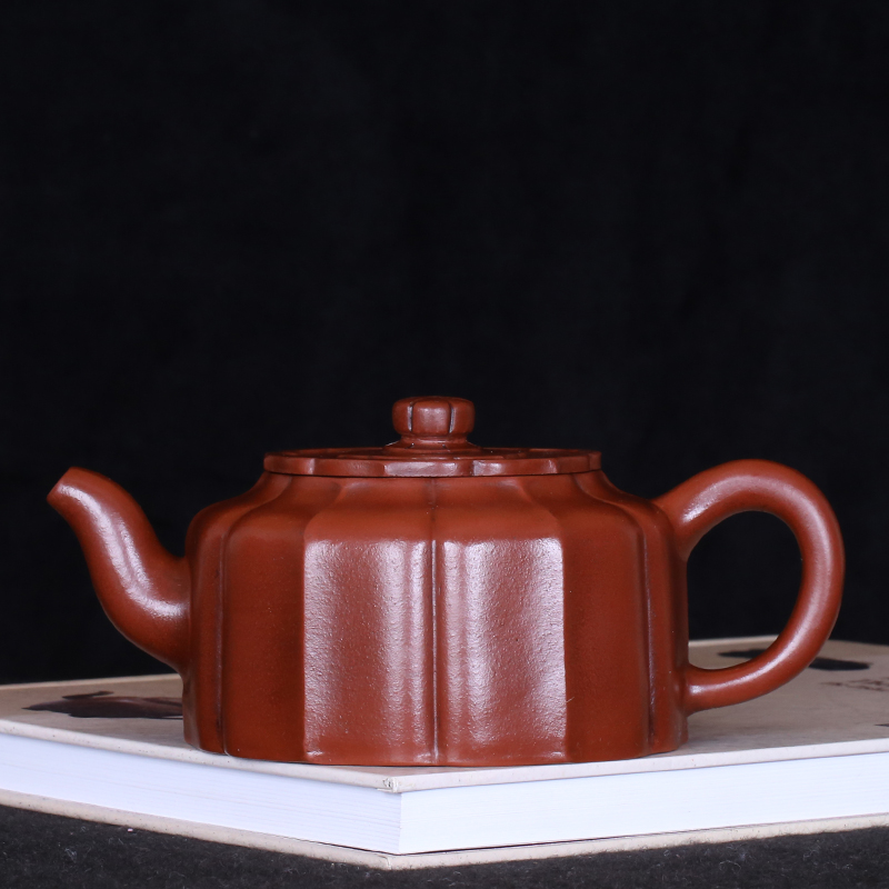 Taiwan Return Old Purple Sand Pot Master Yu Guoliang Early Handmade Zhu Ni Zhou Pan Pot