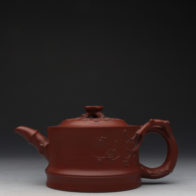 Taiwanese returning old purple sand pot, famous master Wang Yinxian early hand-made pine, bamboo and plum pot