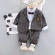 儿童西服1-3周岁男宝宝洋气小西装三件套婴儿礼服套装小孩春秋装5