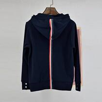  High-end goods in luxury goods Classic four-bar mens hooded couple trend pullover spring sweater