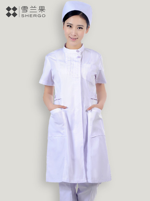 Xuelangguo Nurse Uniform Summer Short-Sleeved Round-Neck Winter Long-Sleeved Hospital Lab Coat Pharmacy Beauty Uniform