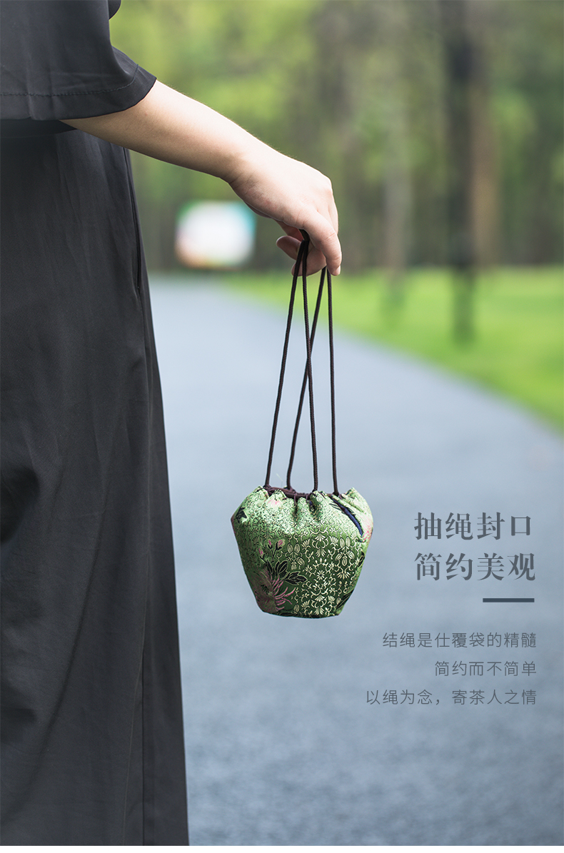 Cloud art of jingdezhen Chinese checking shi fu bag caddy fixings tureen the receive bag bag tea cups with zero