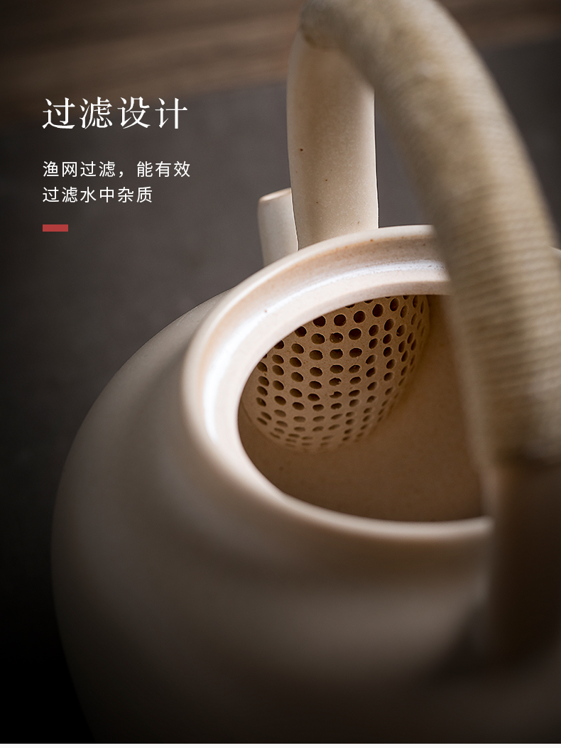 Soda is Cloud art of jingdezhen glaze manual white clay pot pot kettle pot clay POTS to girder kung fu tea taking