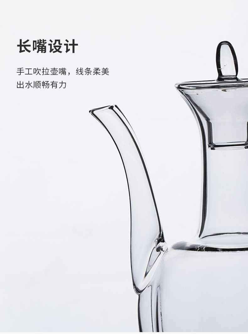 Tea set household manual imitation song dynasty style typeface cooked melon leng ewer heat - resistant glass teapot household electrical heating TaoLu teapot