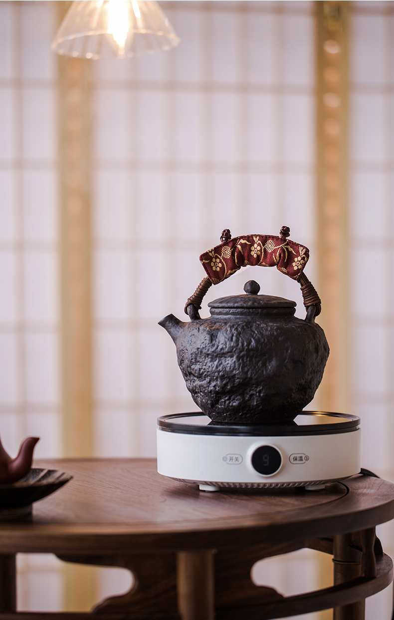 Cloud (coarse pottery pot of archaize girder creative manual jingdezhen ceramic old rock, prevent hot boiled tea, kungfu tea set