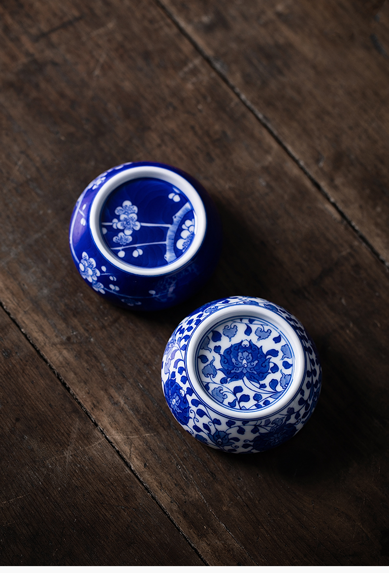 Cloud art of jingdezhen hand - made porcelain cover put incense inserted dual ceramic lid kung fu tea tea taking of spare parts