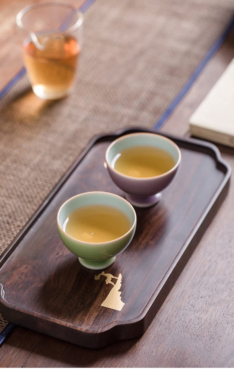 Cloud art of jingdezhen manual temperature ore color glaze sample tea cup cup personal single CPU master cup kung fu tea set