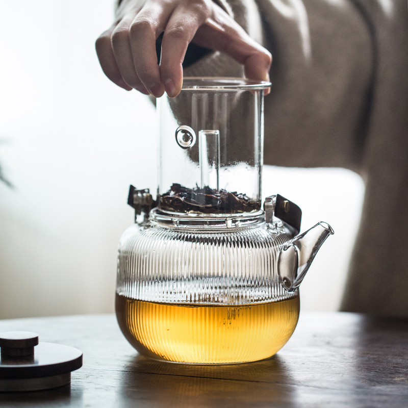 Cloud operation can be heated domestic high temperature resistant teapot the girder cooking tea, the electric TaoLu glass tea kettle boil the teapot