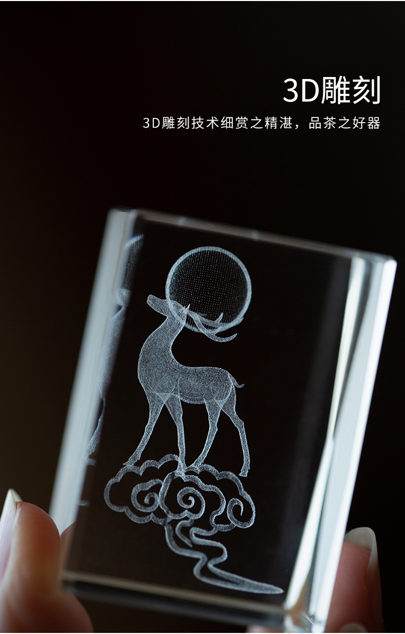 Chinese style crystal glass shelve the teapot GaiWanCha lid are it furnishing articles cover buy tea tea accessories