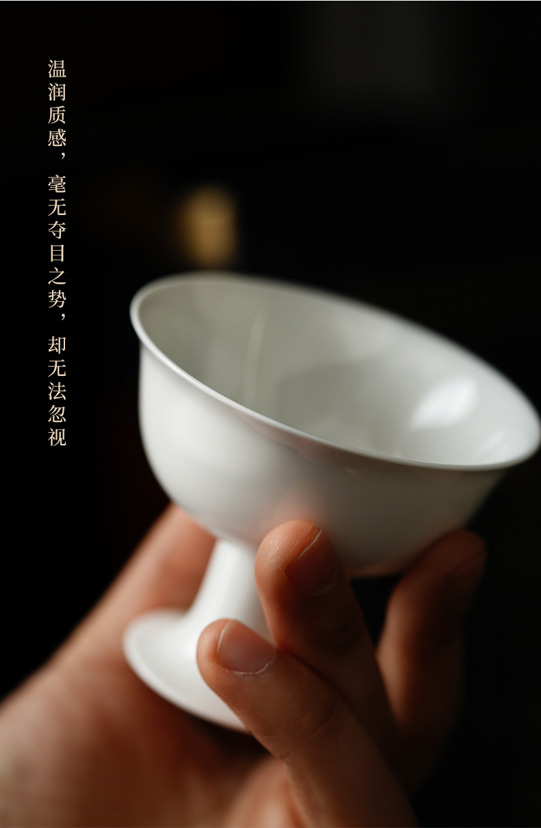 Cloud art of jingdezhen porcelain footed cup ceramic kung fu tea cup single master cup single cup sample tea cup tea sets