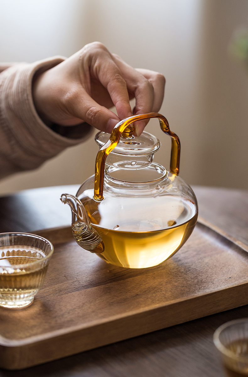 Cloud (Japanese hands wu via girder for heat - resistant glass teapot filter electric TaoLu high - temperature cooking pot tea sets