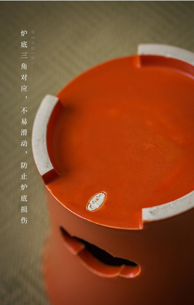 Cloud art of jingdezhen turquoise, ceramic tea stove cooking nien white pottery clay furnace, furnace alum red charcoal stove to boil tea set