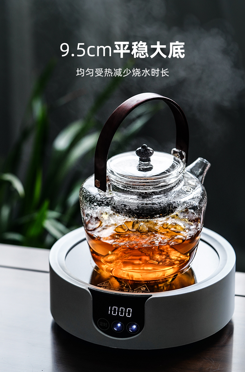 Cloud (Japanese real wood girder household heat resistant glass teapot cooked the teapot tea steamer TaoLu filter the teapot