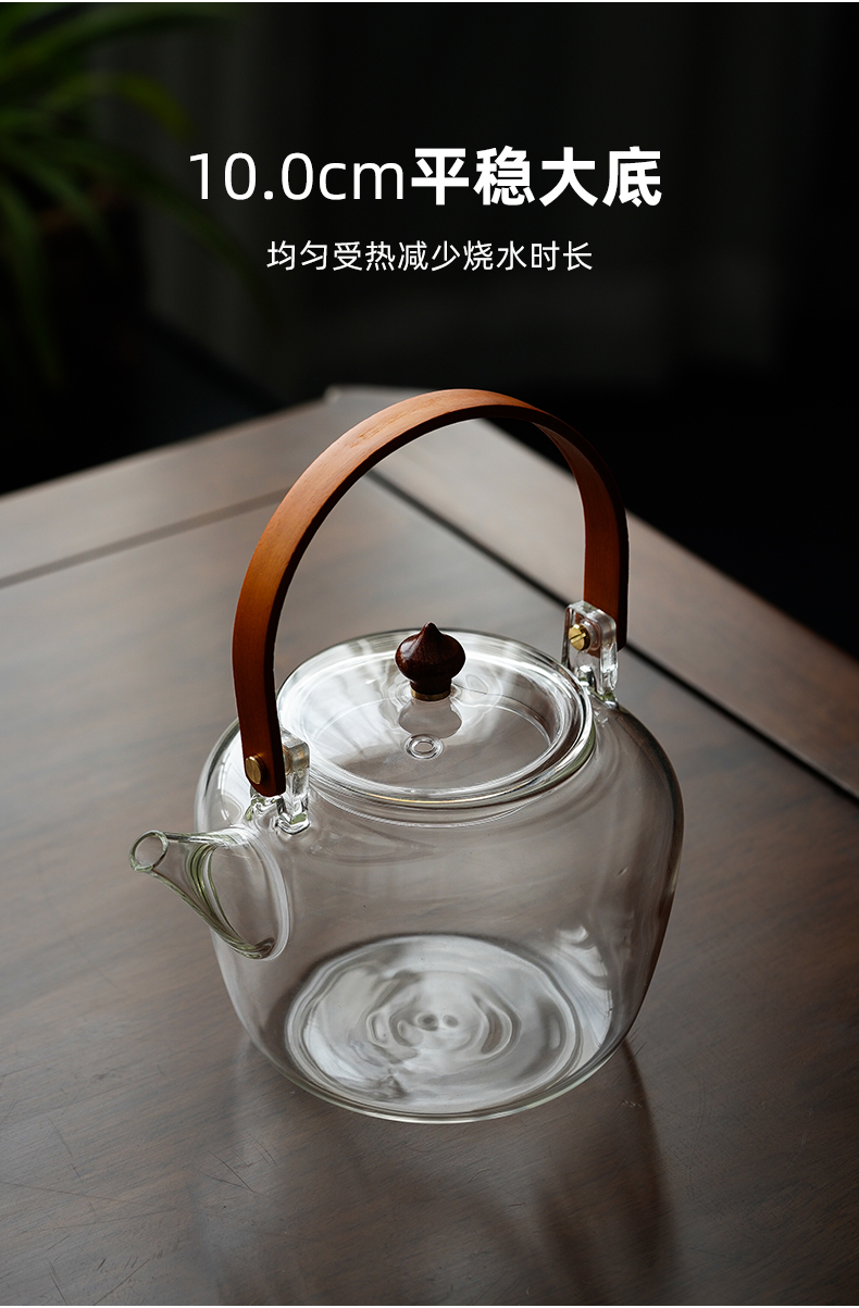 Cloud high - temperature operation household cooking pot high - capacity thickening glass pot cooking double bile electric TaoLu steaming kettle girder