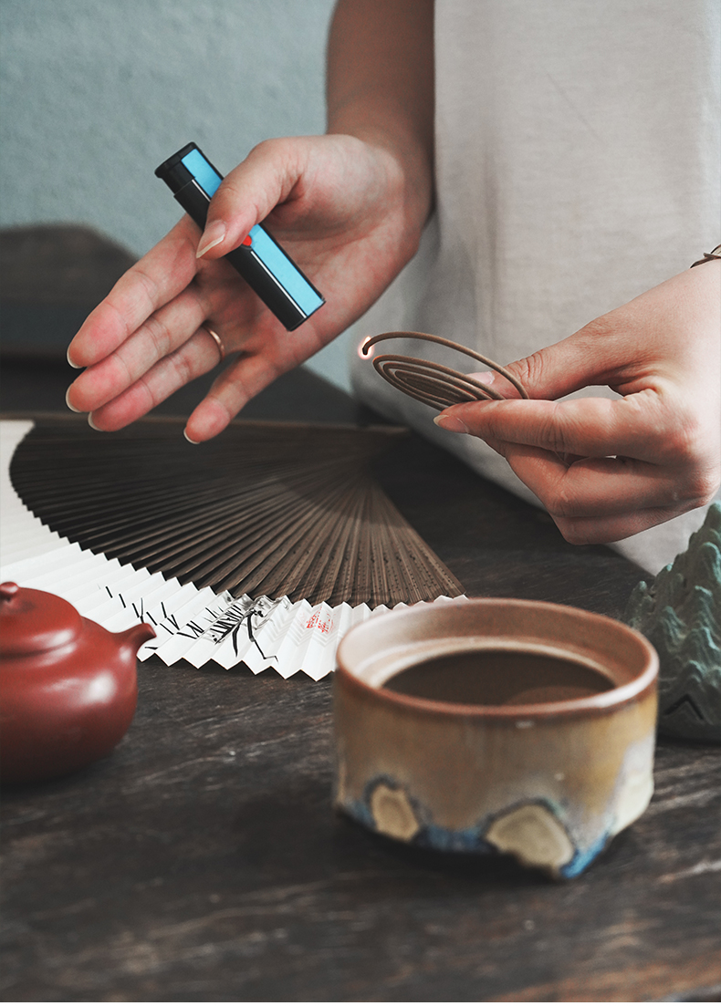 Cloud art of zen coarse TaoQingShan censer cigarette aromatherapy creative interior dish incense buner, tea taking furnishing articles