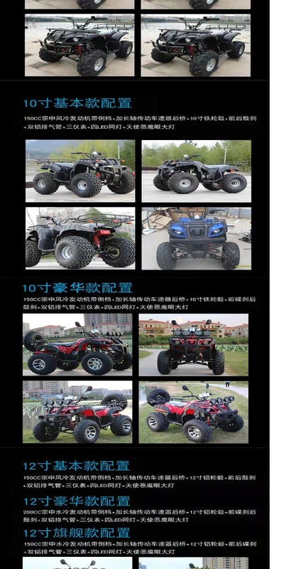 Big bull bãi biển trục lái xe vành đai vi sai bốn bánh xe mô tô bãi biển off-road ATV snowmobile