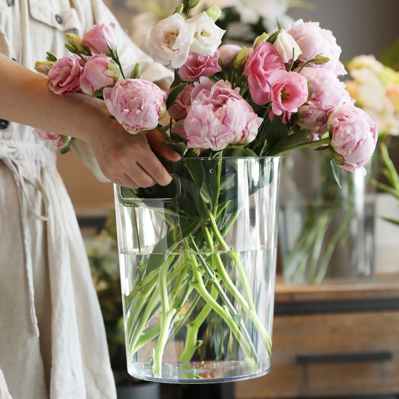 Flower Barrel Woke Flowers Home Acrylic Plastic Large Number Raised Flowers Flowers Flower Flower Flower flower Shop Flower Silo Special Professional Silo-Taobao