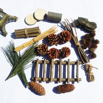 Forest baby suit Pinecone wood chips Branch leaves round wood chips Kindergarten handmade props Forest home