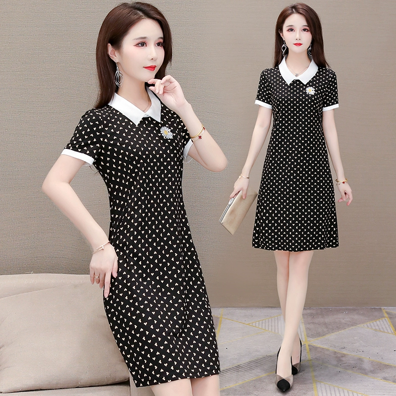 Đầm dự tiệc cải tiến mùa hè của quý cô mới trong phần dài của phiên bản Hàn Quốc là váy mẹ mỏng - Váy eo cao
