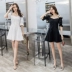 Mùa hè 2019 Phụ nữ mới Chăm sóc gợi cảm Máy ngắn tay Sexy Sexy Slim Slim A-line Dress - A-Line Váy