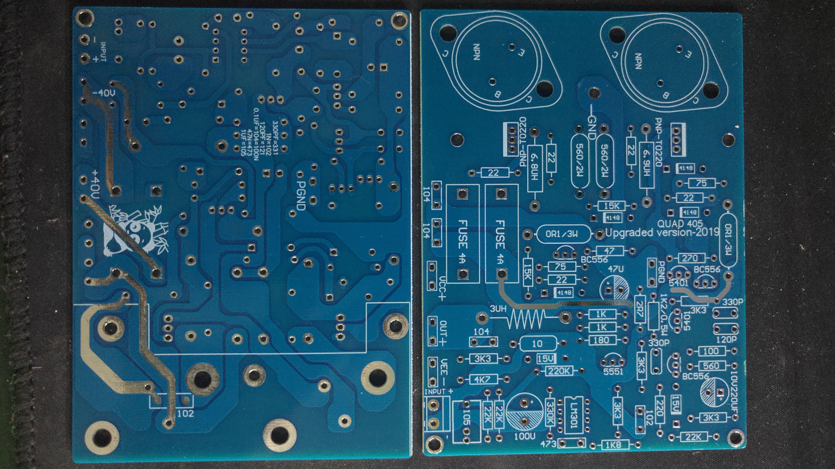 QUAD405 CLONE amplifier Dual channel Angle Aluminum Original MJ15024