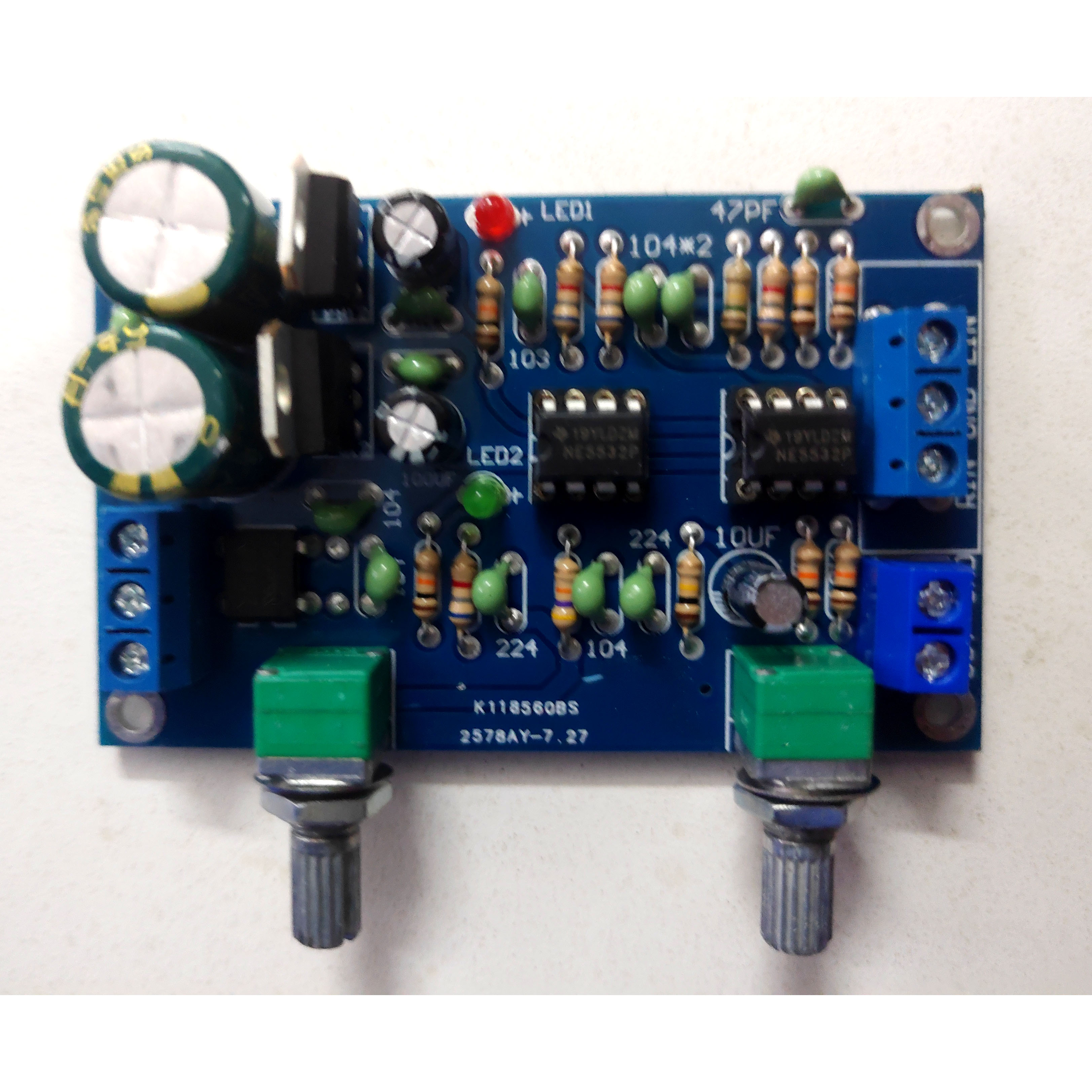 NE5532 Ultra-subwoofer tone board with light low-pass circuit board PCB empty board parts