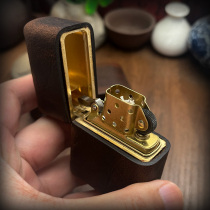 Zorro 912S kerosene lighter leather case heavy oil wax leather first layer old cowhide protective cover handmade retro distressed