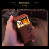 Y07 толстый дым Magnetic Cigarette Box 20 портативная кожаная крышка Pu Вся коробка установленных сигарет персонализированное письмо