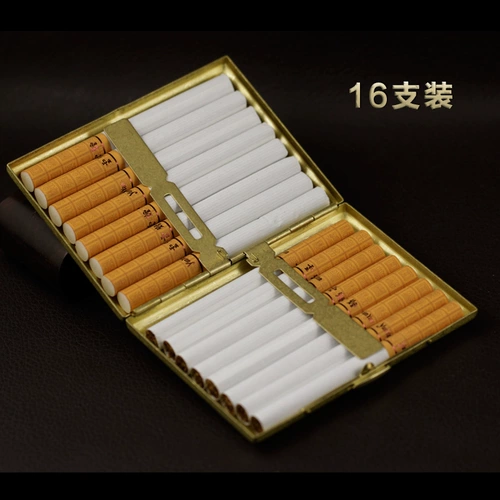 Мистер Кренз Цветок Тридцать шестнадцатая табачная коробка ретро Супер тонкая 16 -й пакета портативная мужская сигаретная коробка сигарет табака