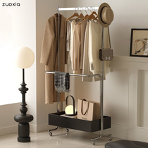 KAKA medieval floor-standing clothes rack modern light luxury bedroom removable coat rack overnight clean clothes storage