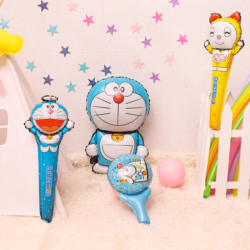 Baby Happy Birthday Decorated Balloon Groveling Scene Placement Girl, Doraemon A Dream Child themed party