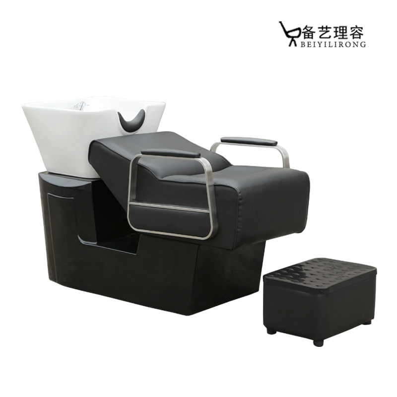 Tidal Shop Beauty Hair Shop Online Red Hairdresse Shop Half Lying Type Glass Fiber Washing Head Bed Flush Bed High-end Minima Hair Salon Special