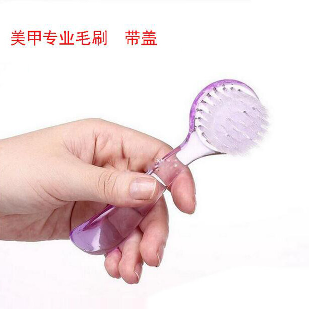 Nail Polish Tools Nail Brush Cleaning Brush beauty Makeup Dust Brush Round Head Nail Brushed Plastic Tobacco Fighting Dust Brush
